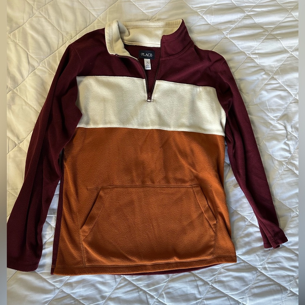 Children’s Place Burgundy and Cream Pullover
